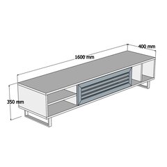 TV staliukas Kalune Design Safir, rudas/pilkas kaina ir informacija | TV staliukai | pigu.lt