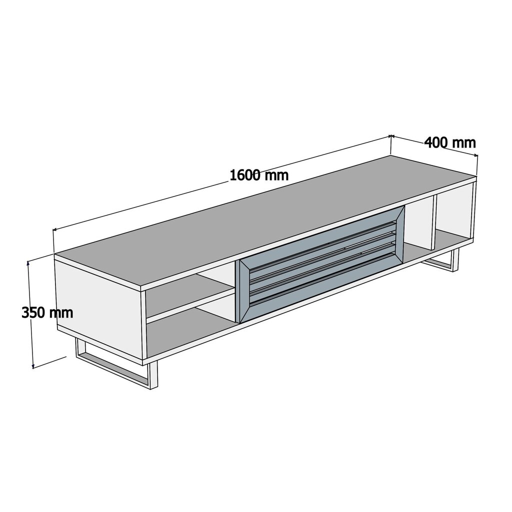 TV staliukas Kalune Design Safir, rudas/pilkas цена и информация | TV staliukai | pigu.lt