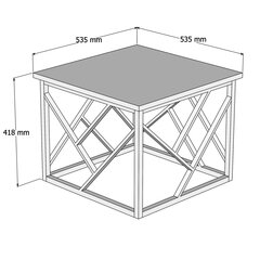 Kavos staliukas Kalune Design Woda, rudas/juodas kaina ir informacija | Kavos staliukai | pigu.lt