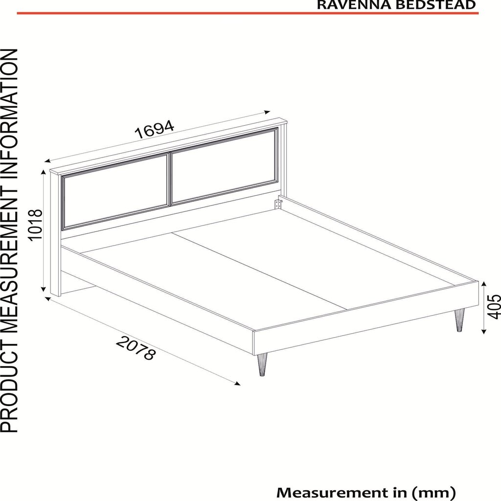 Lova Kalune Design Ravenna, 160x200 cm, balta kaina ir informacija | Lovos | pigu.lt