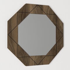 Зеркало Kalune Design Pablo, коричневое цена и информация | Зеркала | pigu.lt