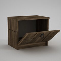 Naktinis staliukas Kalune Design Lost, rudas kaina ir informacija | Spintelės prie lovos | pigu.lt