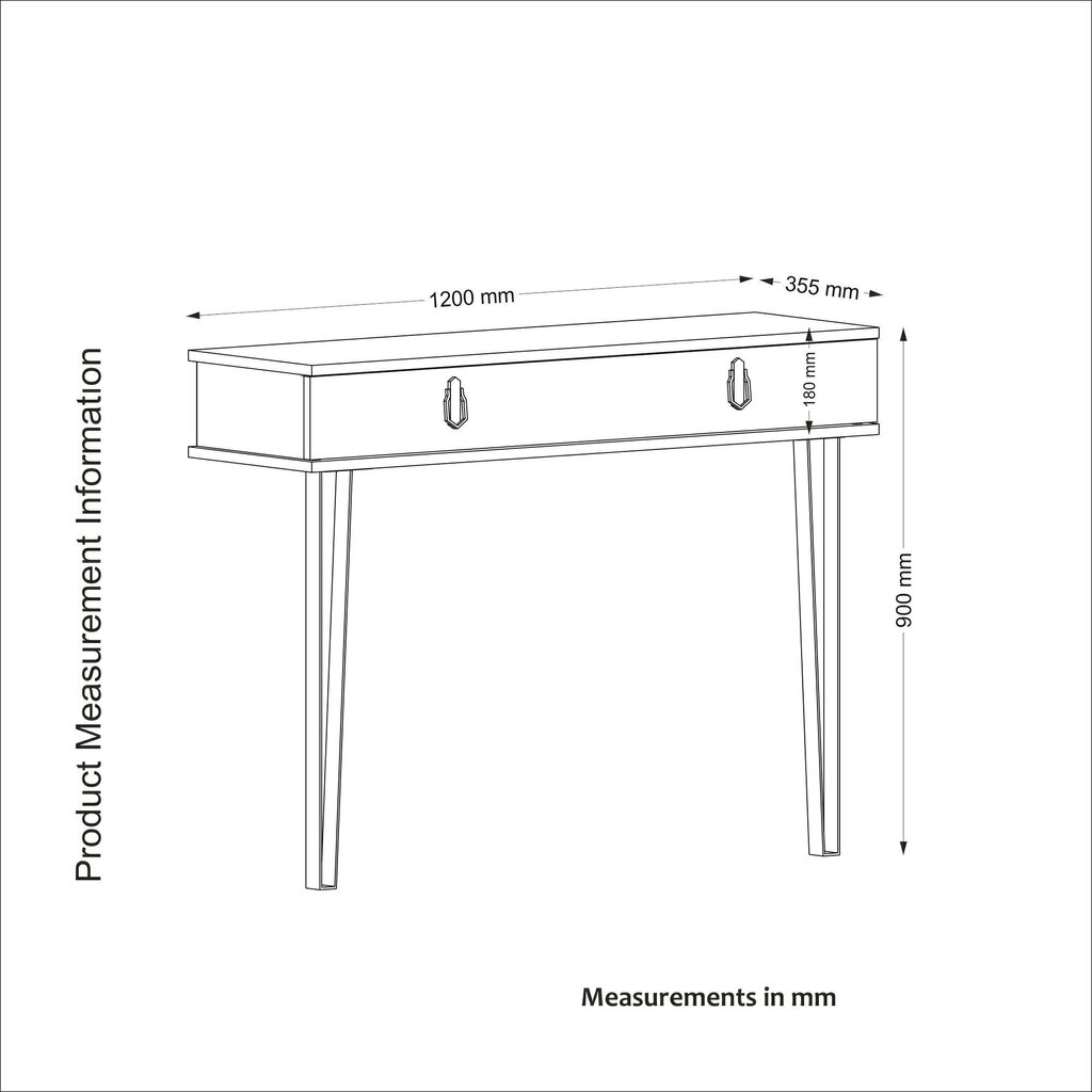 Konsolė Kalune Design Lost, ruda цена и информация | Stalai-konsolės | pigu.lt