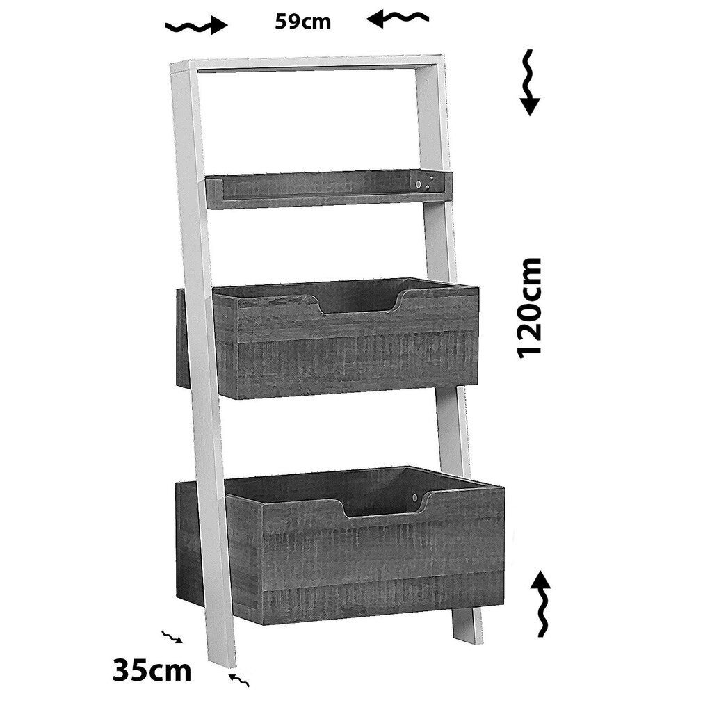 Pastatoma lentyna Kalune Design Low, šviesiai ruda kaina ir informacija | Lentynos | pigu.lt