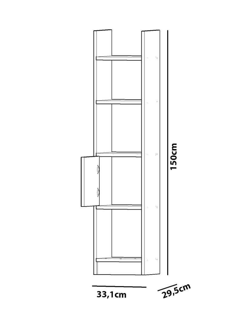 Pastatoma lentyna Kalune Design Esbi 103, balta kaina ir informacija | Lentynos | pigu.lt