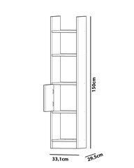 Pastatoma lentyna Kalune Design Esbi 103, balta/šviesiai ruda kaina ir informacija | Lentynos | pigu.lt