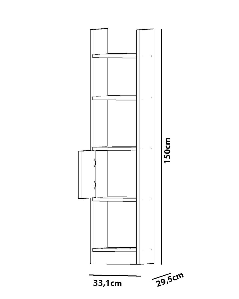 Pastatoma lentyna Kalune Design Esbi 103, balta/šviesiai ruda kaina ir informacija | Lentynos | pigu.lt