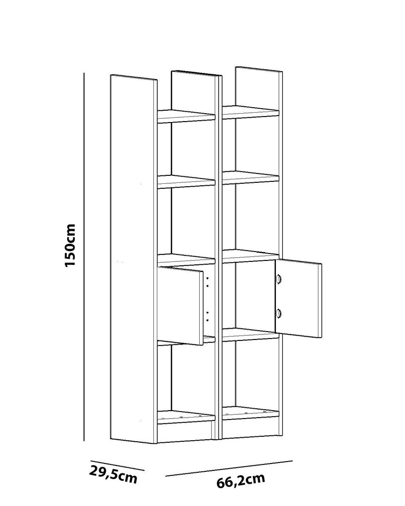 Pastatoma lentyna Kalune Design Esbi 102, balta цена и информация | Lentynos | pigu.lt