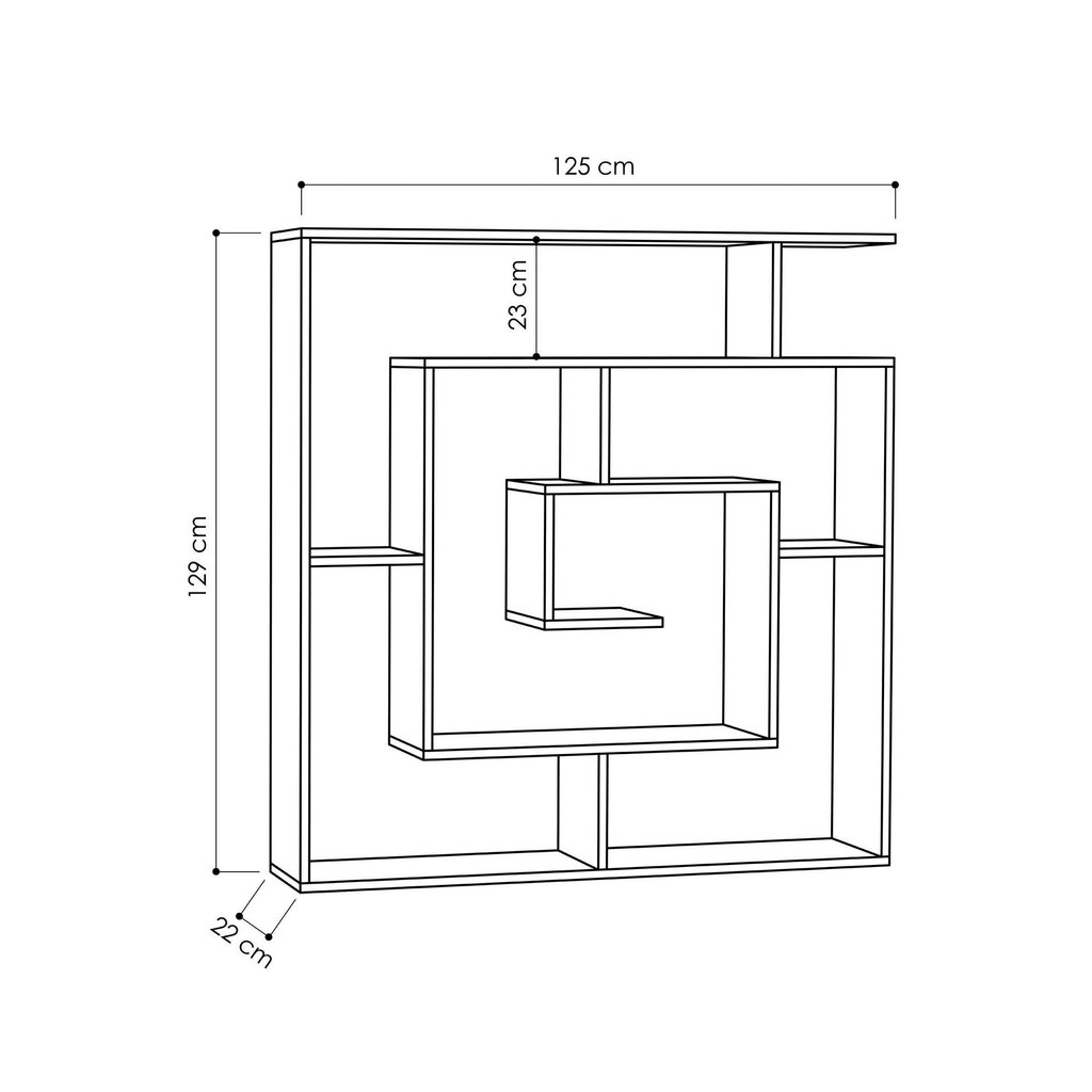 Pastatoma lentyna Kalune Design Maze, pilka kaina ir informacija | Lentynos | pigu.lt