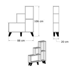 Pastatoma lentyna Kalune Design Nisa, balta kaina ir informacija | Lentynos | pigu.lt