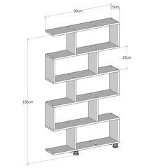 Pastatoma lentyna Kalune Design Nilufer, balta kaina ir informacija | Lentynos | pigu.lt