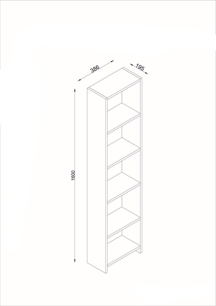 Pastatoma lentyna Kalune Design Cansu D, balta kaina ir informacija | Lentynos | pigu.lt