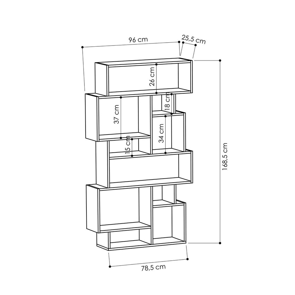 Pastatoma lentyna Kalune Design Karmato, šviesiai ruda цена и информация | Lentynos | pigu.lt