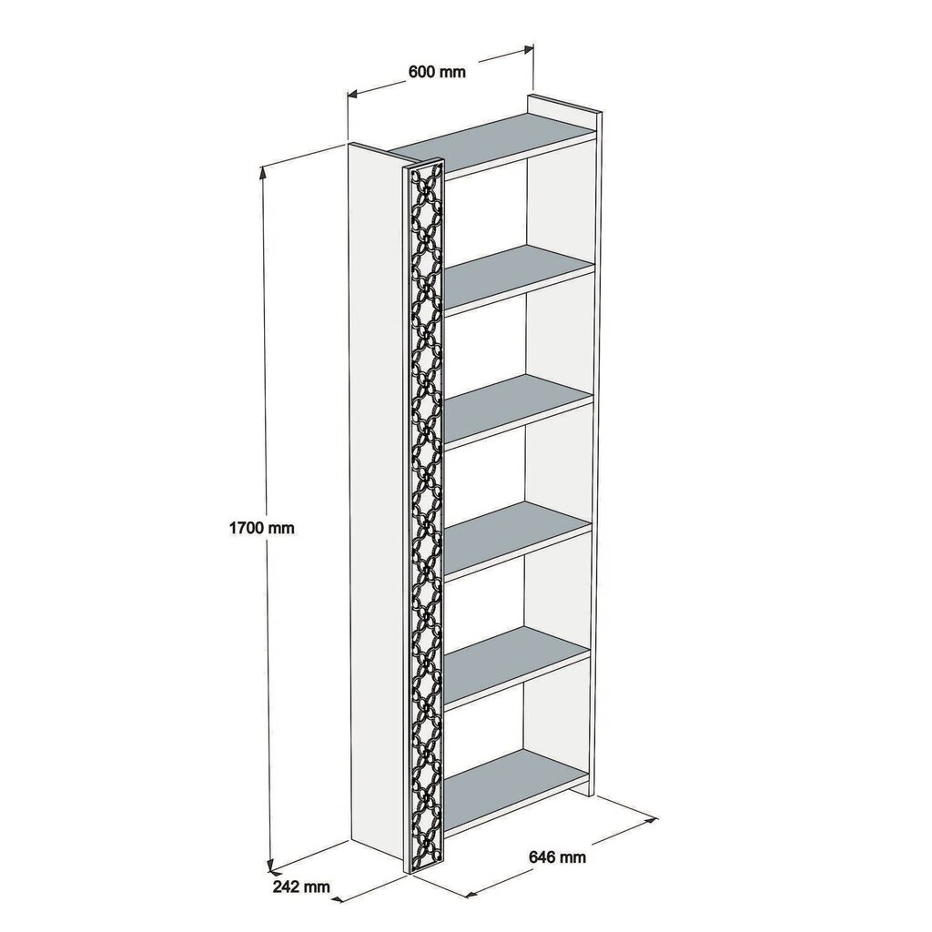 Pastatoma lentyna Kalune Design City, ruda/kreminė цена и информация | Lentynos | pigu.lt