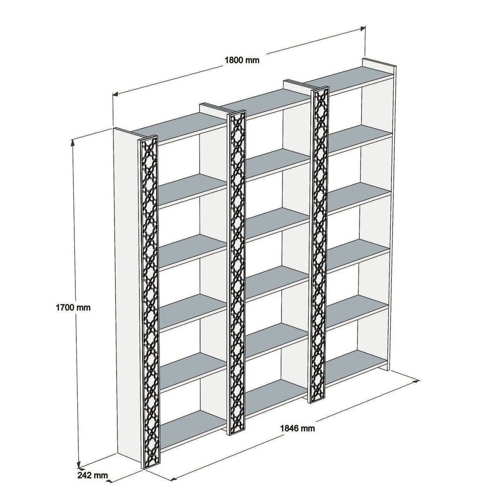 Pastatoma lentyna Kalune Design City 3, ruda/mėlyna kaina ir informacija | Lentynos | pigu.lt