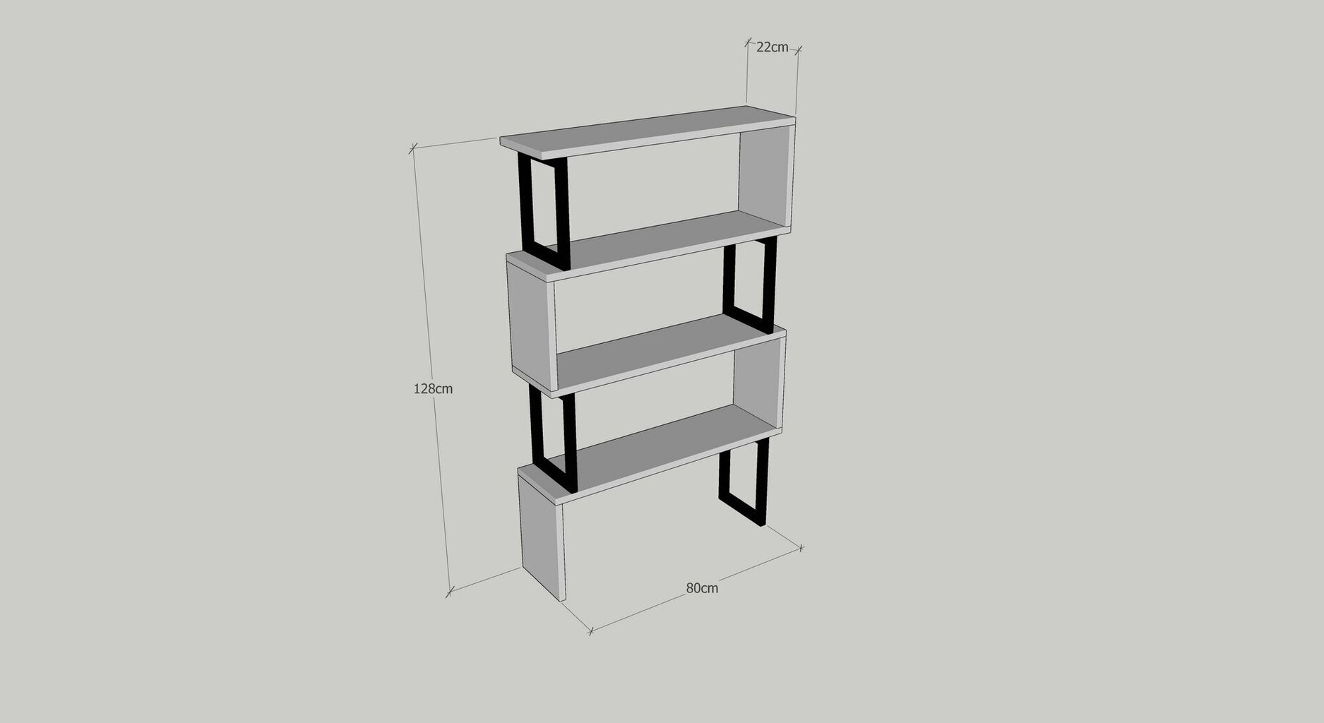 Pastatoma lentyna Kalune Design Ceylan, ruda/juoda цена и информация | Lentynos | pigu.lt