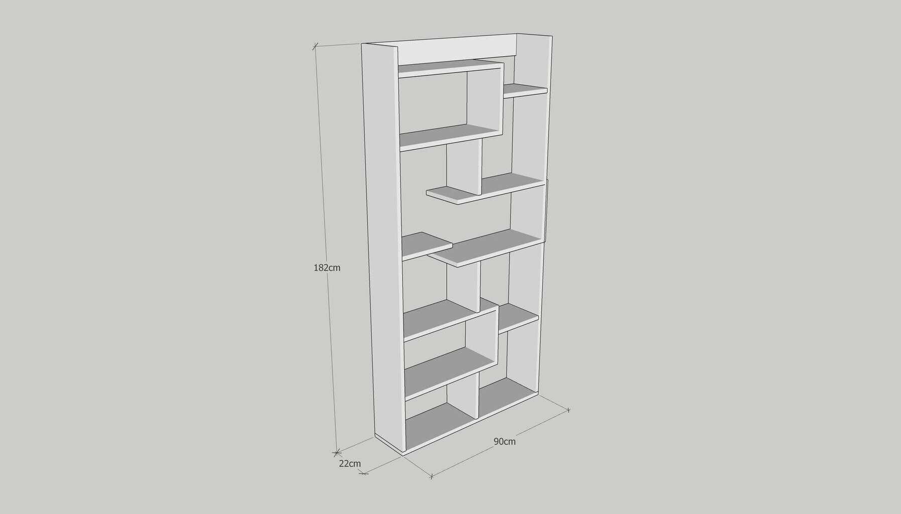 Pastatoma lentyna Kalune Design Kuttap, balta kaina ir informacija | Lentynos | pigu.lt