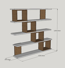 Lentyna Kalune Design Wind, balta kaina ir informacija | Lentynos | pigu.lt