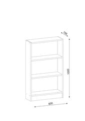 Напольный стеллаж Kalune Design Cella, белый цена и информация | Полки | pigu.lt