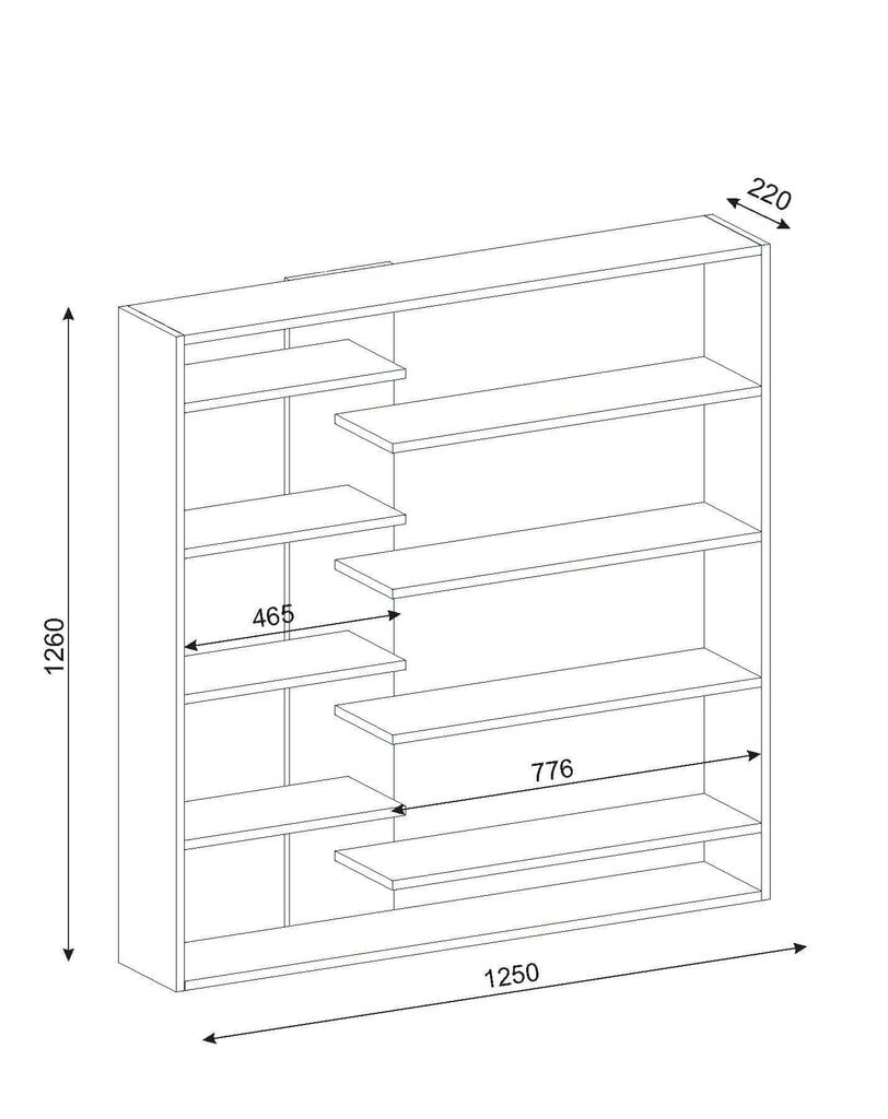 Pastatoma lentyna Kalune Design Handy, balta цена и информация | Lentynos | pigu.lt