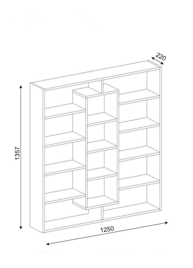 Pastatoma lentyna Kalune Design Ample, šviesiai ruda/tamsiai ruda kaina ir informacija | Lentynos | pigu.lt