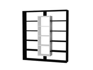 Напольный стеллаж Kalune Design Ample, черный/белый цена и информация | Полки | pigu.lt