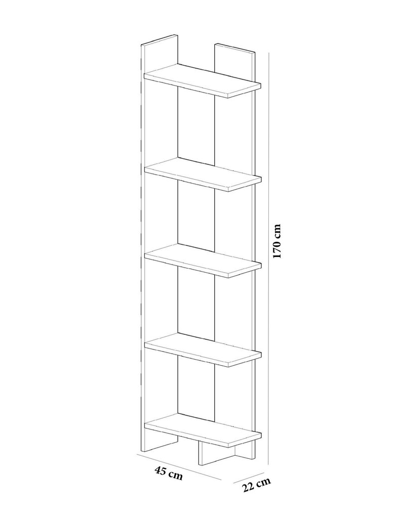 Pastatoma lentyna Kalune Design Als, ruda/balta kaina ir informacija | Lentynos | pigu.lt