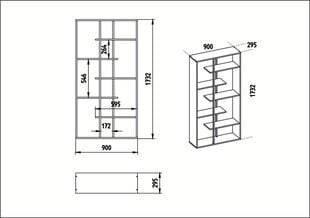 Стеллаж Kalune Design Presto, коричневый/черный цена и информация | Полки | pigu.lt