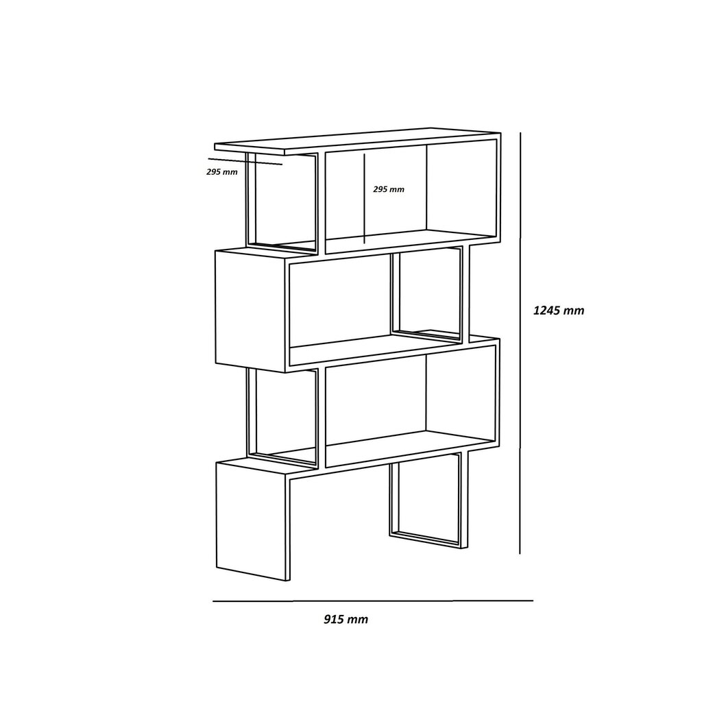 Pastatoma lentyna Kalune Design Adriana, šviesiai ruda/juoda kaina ir informacija | Lentynos | pigu.lt