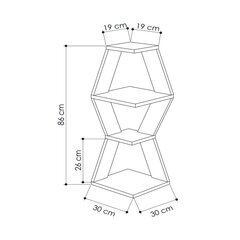 Угловая полка Kalune Design Sablor Corner, белая цена и информация | Полки | pigu.lt