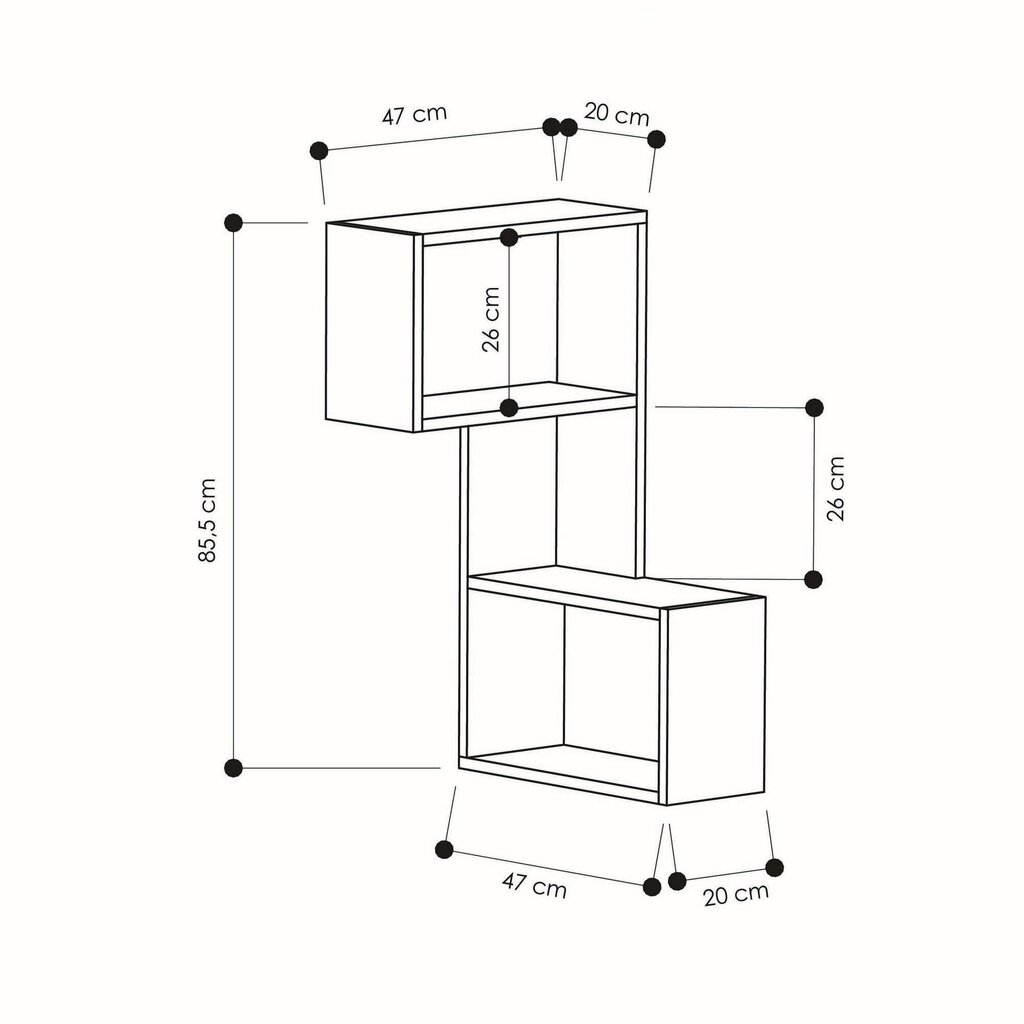 Lentyna Kalune Design Part, balta kaina ir informacija | Lentynos | pigu.lt