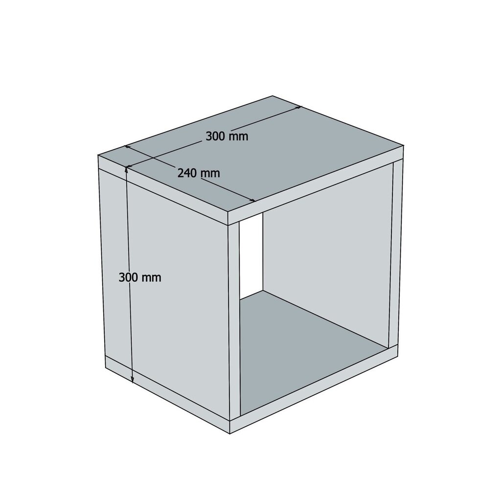 Pakabinama lentyna Kalune Design Box Cube, kreminė kaina ir informacija | Lentynos | pigu.lt