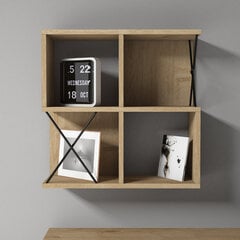Pakabinama lentyna Kalune Design Extra Square, šviesiai ruda/juoda kaina ir informacija | Lentynos | pigu.lt