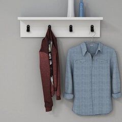 Подвесная вешалка для прихожей Kalune Design Ayla, белая цена и информация | Вешалки для одежды | pigu.lt