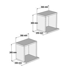 2-jų lentynų komplektas Kalune Design Sevima, ąžuolo spalvos/pilkas kaina ir informacija | Lentynos | pigu.lt