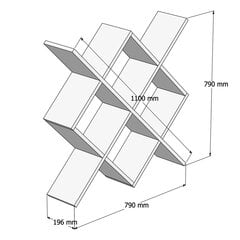 Lentyna Kalune Design Semo, ąžuolo spalvos/pilka kaina ir informacija | Lentynos | pigu.lt