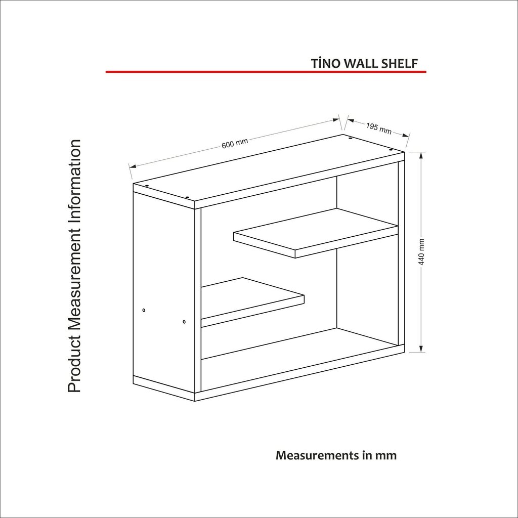 Lentyna Kalune Design Tino, balta kaina ir informacija | Lentynos | pigu.lt