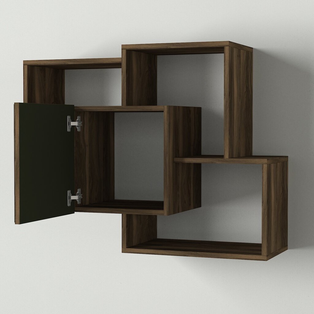 Pakabinama lentyna Kalune Design Arco, ruda/žalia kaina ir informacija | Lentynos | pigu.lt