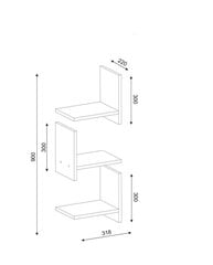 Подвесная полка Kalune Design Demand, белая цена и информация | Полки | pigu.lt