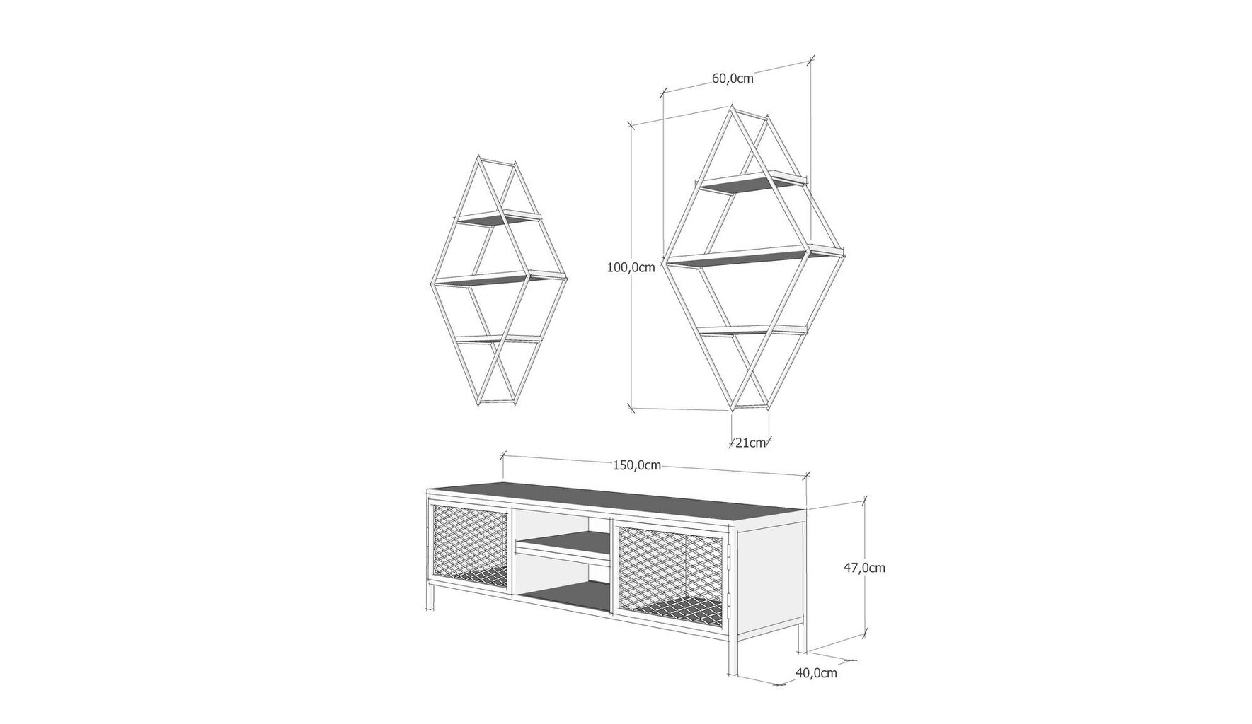 Sekcija Kalune Design Comets Prizma, ruda/juoda kaina ir informacija | Sekcijos | pigu.lt