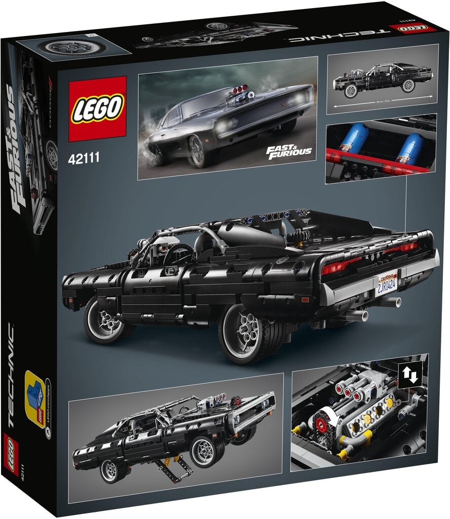 42111 LEGO® Technic Dom's Dodge Charger kaina ir informacija | Konstruktoriai ir kaladėlės | pigu.lt