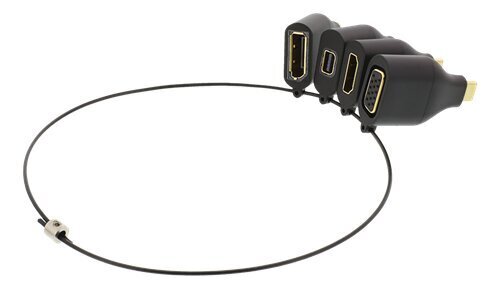 Deltaco USBC-AR1, USB-C/VGA/HDMI цена и информация | Kabeliai ir laidai | pigu.lt