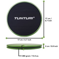 Тренажер Tunturi Core Sliders Pair цена и информация | Другие товары для фитнеса | pigu.lt