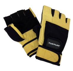 Treniruočių pirštinės Tunturi Fitness Gloves High Impact, XXL dydis, geltonos/juodos kaina ir informacija | Treniruočių pirštinės | pigu.lt
