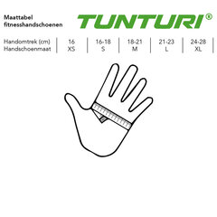 Тренировочные перчатки Tunturi Fit Easy, черные/белые цена и информация | Тренировочные перчатки KRF 0016106 Чёрный | pigu.lt