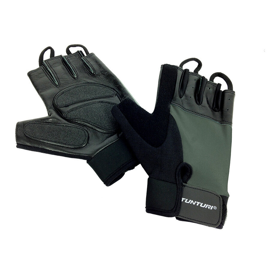 Treniruočių pirštinės Tunturi Fitness Gloves Pro Gel, XXL dydis, pilkos/juodos kaina ir informacija | Treniruočių pirštinės | pigu.lt