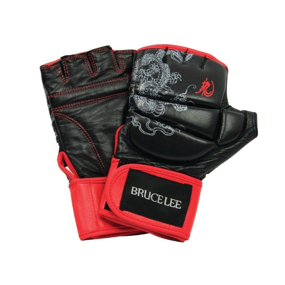 Kovos menų pirštinės Bruce Lee Dragon Grapping Gloves, XL dydis, juodos/raudonos kaina ir informacija | Kovos menai | pigu.lt