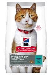 Hill's Science Plan Sterilised Cat Young Adult корм для кошек с тунцом, 300 г цена и информация | Сухой корм для кошек | pigu.lt