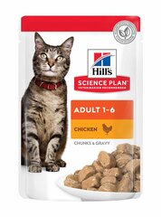 Hill's Science Plan Adult корм для кошек с курицей, 12x85 г цена и информация | Консервы для кошек | pigu.lt