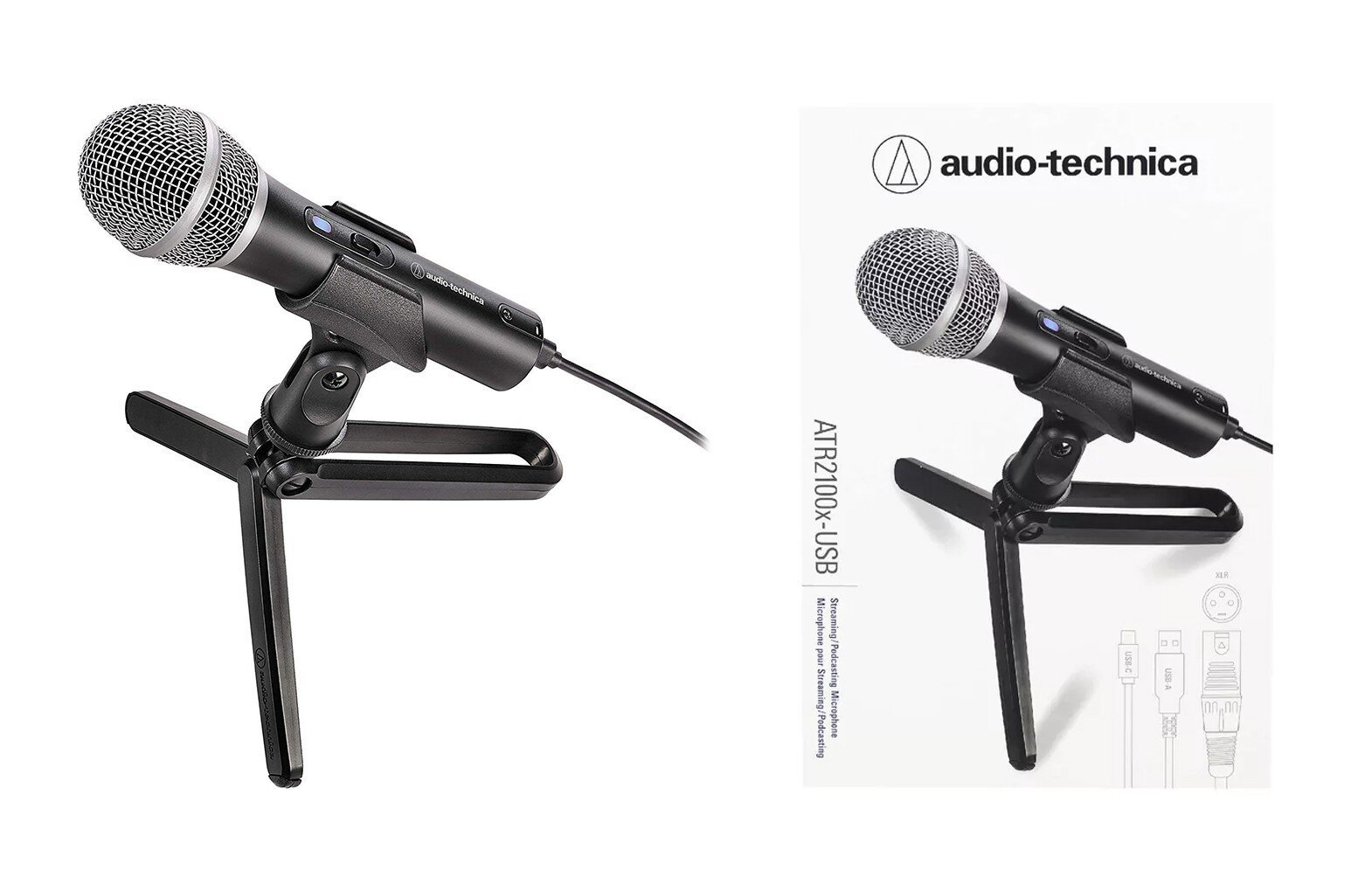 Dinaminis kardioidinis mikrofonas Audio Technica ATR2100x-USB kaina ir informacija | Mikrofonai | pigu.lt